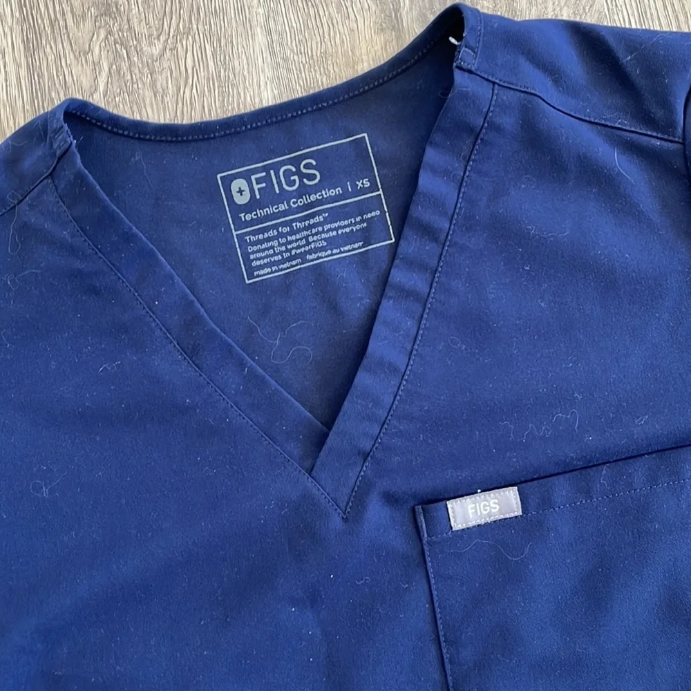 Figs Scrub Set - XS, Navy - Picture 3 of 5